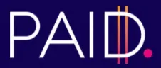 PAID Network logo, consisting of the text "PAID." on a dark blue background