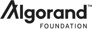The text "Algorand Foundation" in black. The A is missing the crossbar, and instead has a second diagonal line