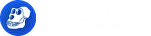 ApeCoin logo, a blue token shape with an ape skull