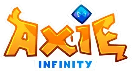 Axie Infinity logoâ€”orange block text reading "AXIE" with blue "INFINITY" below it