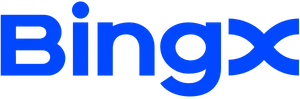 "Bingx" in blue serif