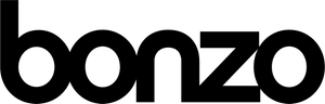 "Bonzo" in rounded black lowercase