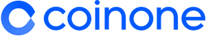 A blue "c" followed by "coinone" in blue lowercase