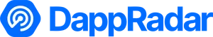 A radar symbol inside a blue hexagon, followed by "DappRadar"