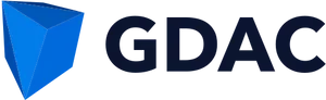A blue polygon shape, followed by "GDAC" in black text