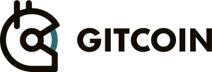 Gitcoin icon, which resembles a disc lock, followed by "Gitcoin" in black capitals