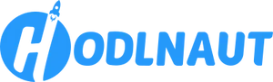 A blue circle with a white H, with a rocket launching from the rightmost vertical of the H, then the text "odlnaut" in blue capitals