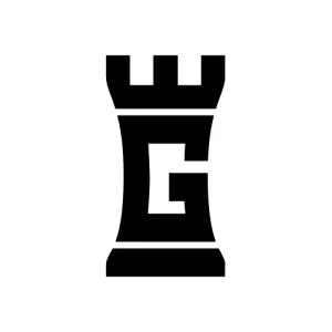 An illustration of a chess rook with a "G" on it