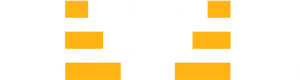 "Level" in white capitals, with both E's replaced by yellow stacks of horizontal lines in decreasing widths