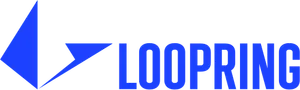 Several blue polygons, followed by "Loopring" in blue capitals