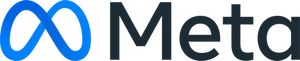 A blue infinity symbol shaped like an M, followed by "Meta" in black sans-serif