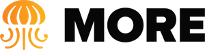 An orange jellyfish symbol, followed by "More" in black capitals