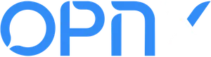 "OPNX" in mostly blue letters, with part of the X in white