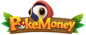 A creature resembling a parrot, next to a banner reading "PokeMoney"