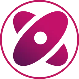 A rounded pink X shape in a circle