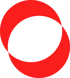 Ryval logo, a calligraphy-styled red circle
