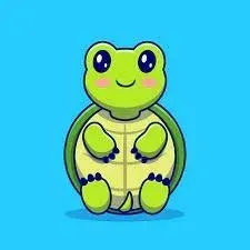 Turtledex logo: A cute illustration of a turle, propped up on its back end.
