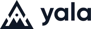 An illustration of a mountain followed by "yala" in black serif