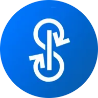 Yearn Finance logo: a vertical infinity symbol created from arrows, on a blue gradient blackground