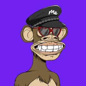 A grimacing illustrated ape, wearing heart sunglasses and a black cap with a chain around it, to which the MeUndies logo has been added