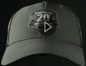 Screengrab of an army green baseball cap